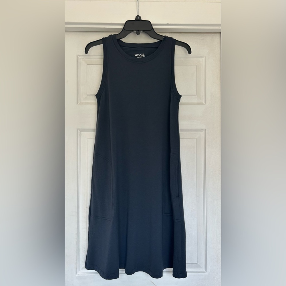 Wool& Sierra Dress in Navy